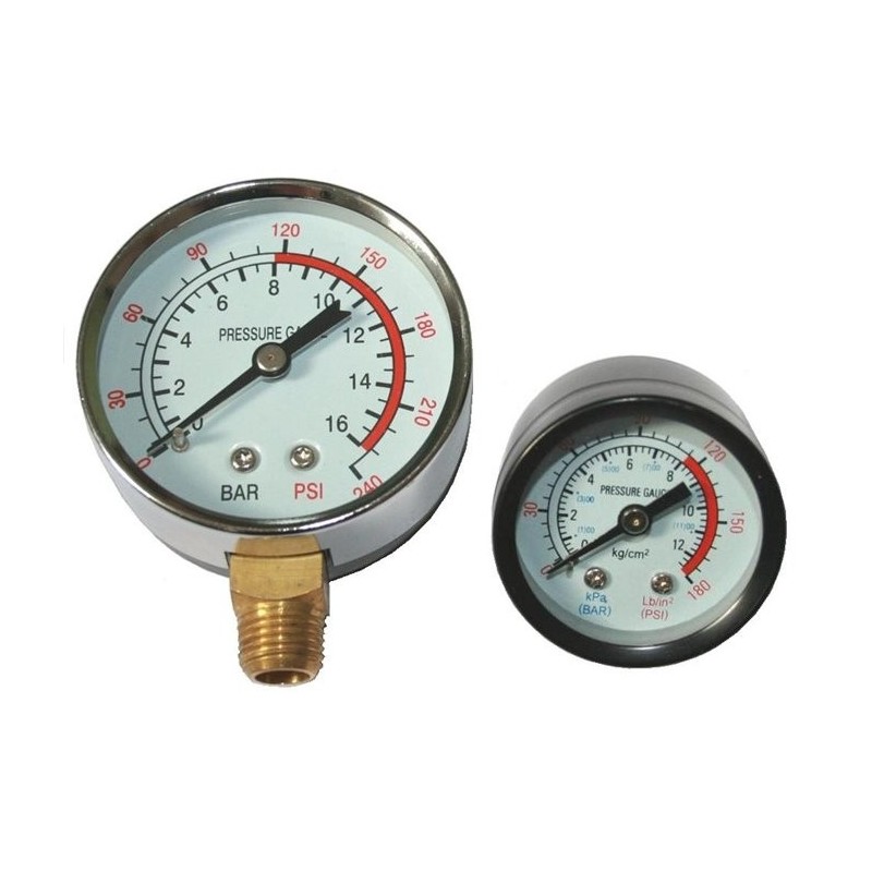 Manometras Ø60mm. kompresoriui 0-8bar. Atsarginė dalis