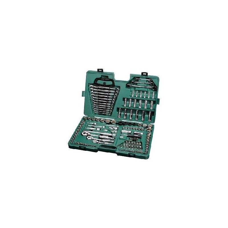 1/4" + 3/8" + 1/2" Galvučių ir raktų rinkinys 150vnt.