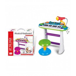 Muzikinė klaviatūra su mikrofonu žalia B15