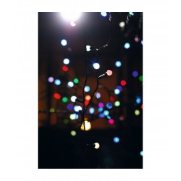 200 LED Kalėdinė girlianda burbuliukai, ilgis 17m., įvairiaspalvė