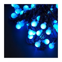 200 LED Kalėdinė girlianda burbuliukai, ilgis 17m., mėlyna šviesa