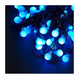 100 LED Kalėdinė girlianda burbuliukai, ilgis 11m., mėlyna šviesa