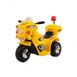 Vaikiškas geltonas motociklas su šoniniais ratukais (WDLQ998)