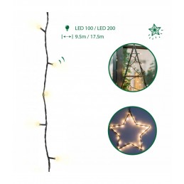 100 LED Kalėdinė lempučių girlianda 9,5 m., šilta šviesa